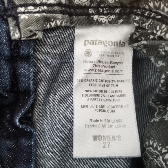 Patagonia Iron Clad Organic Cotton Jeans 27, - Picture 9 of 9